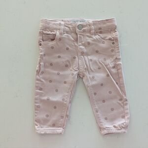 Zara | Kids Pink Polka Dot Jeans